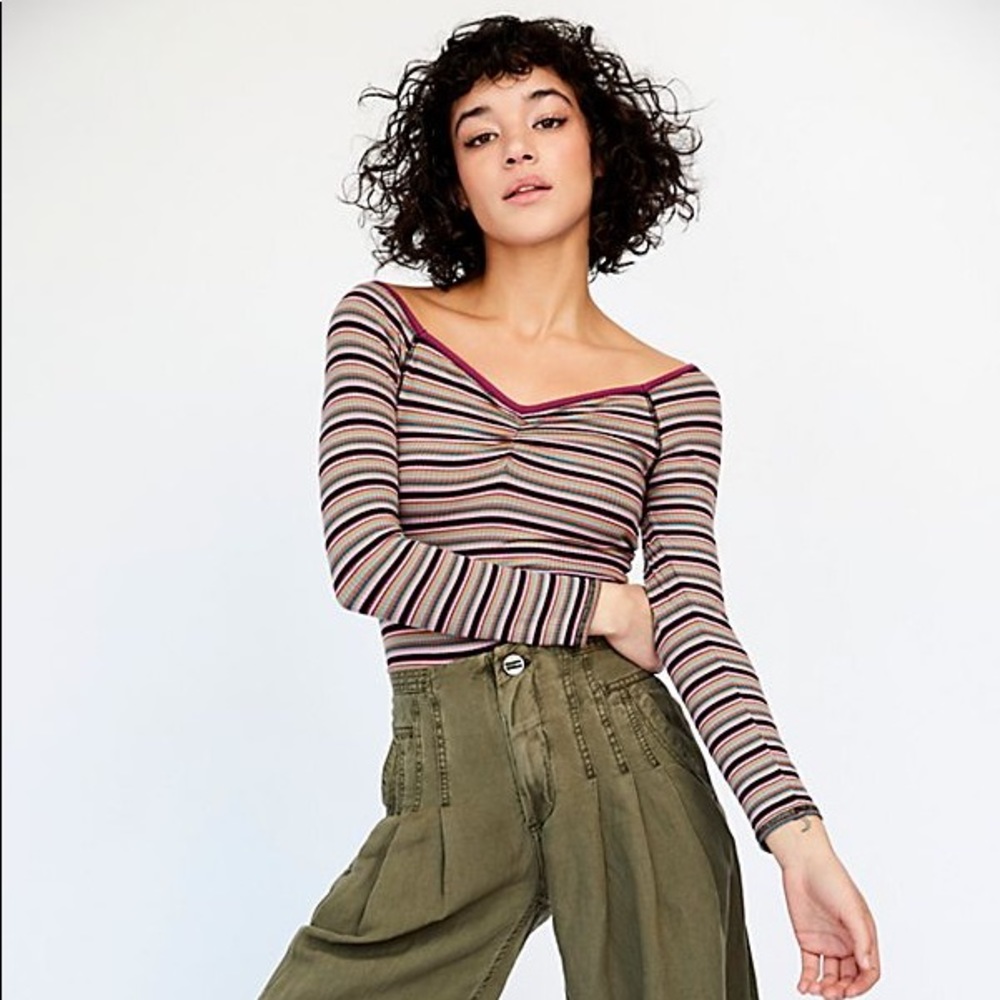 🌟NWT🌟 Free People “Put A Stripe On It” Bodysuit